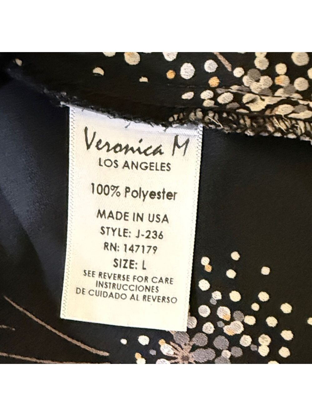 Veronica M Vintage Lightweight Floral Blouse Women’s Top Size L — image 2 of 8